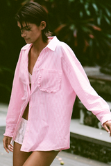 Alba Shirt - Pink Floss Stripe