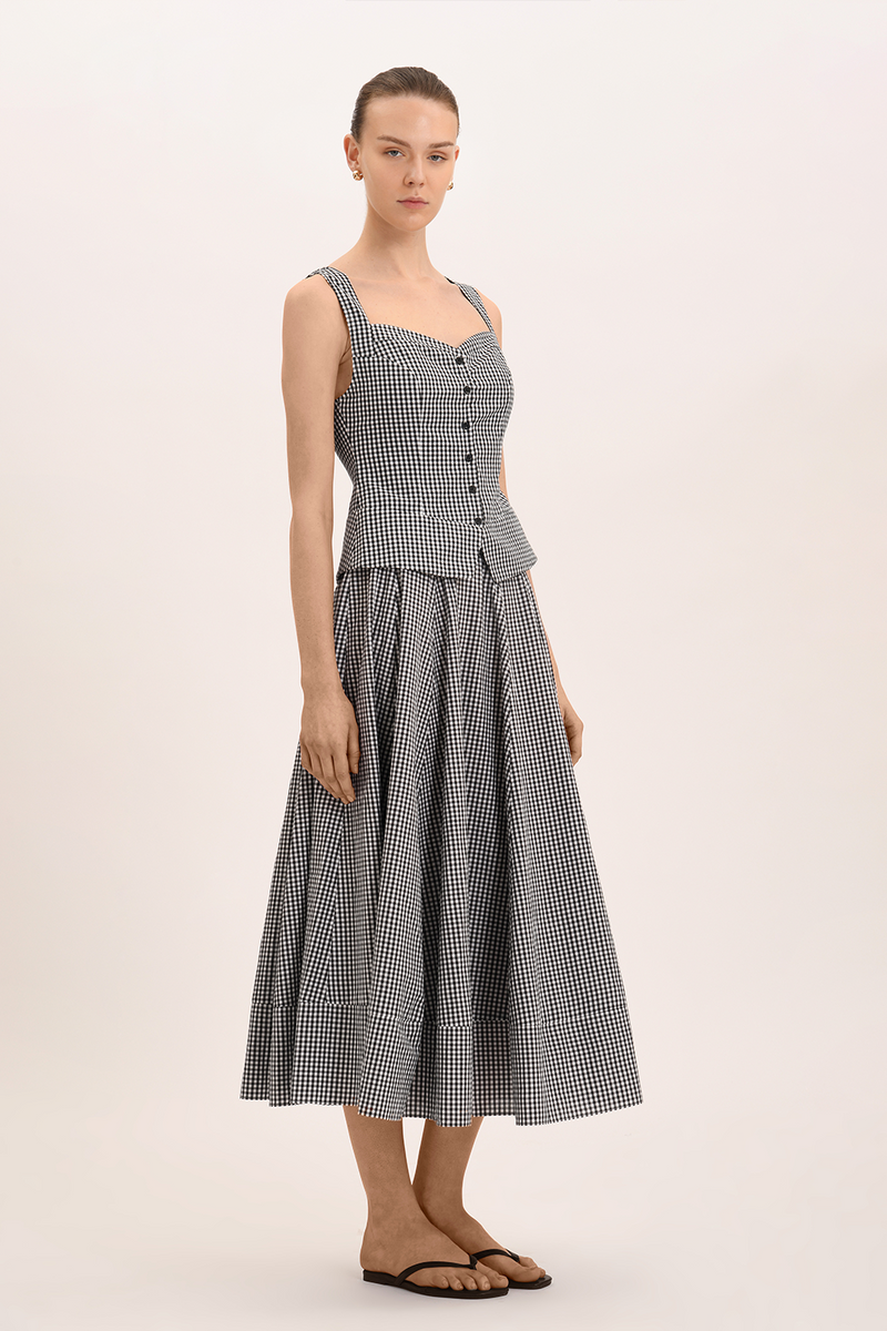 Alva Skirt - Noir Gingham
