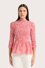 Ana Blouse - Red & White Gingham