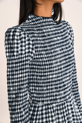Berte Dress - Indigo Check