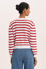 Blanca Knit - Cherry Stripe