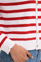 Blanca Knit - Cherry Stripe