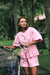 Lupe Short - Pink Floss Stripe