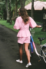 Catalina Blouse - Pink Floss Stripe