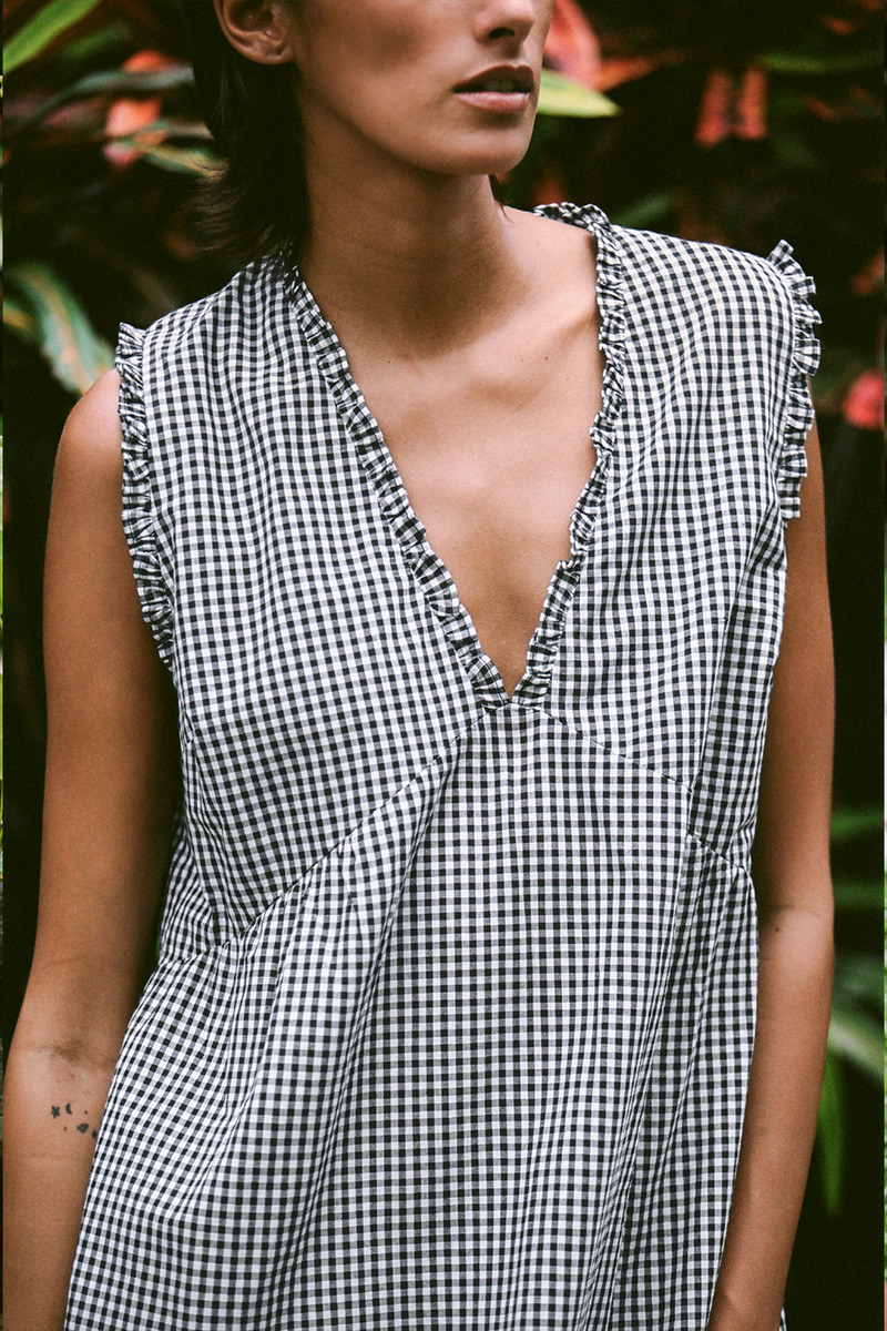 Camila Mini Dress - Noir Gingham