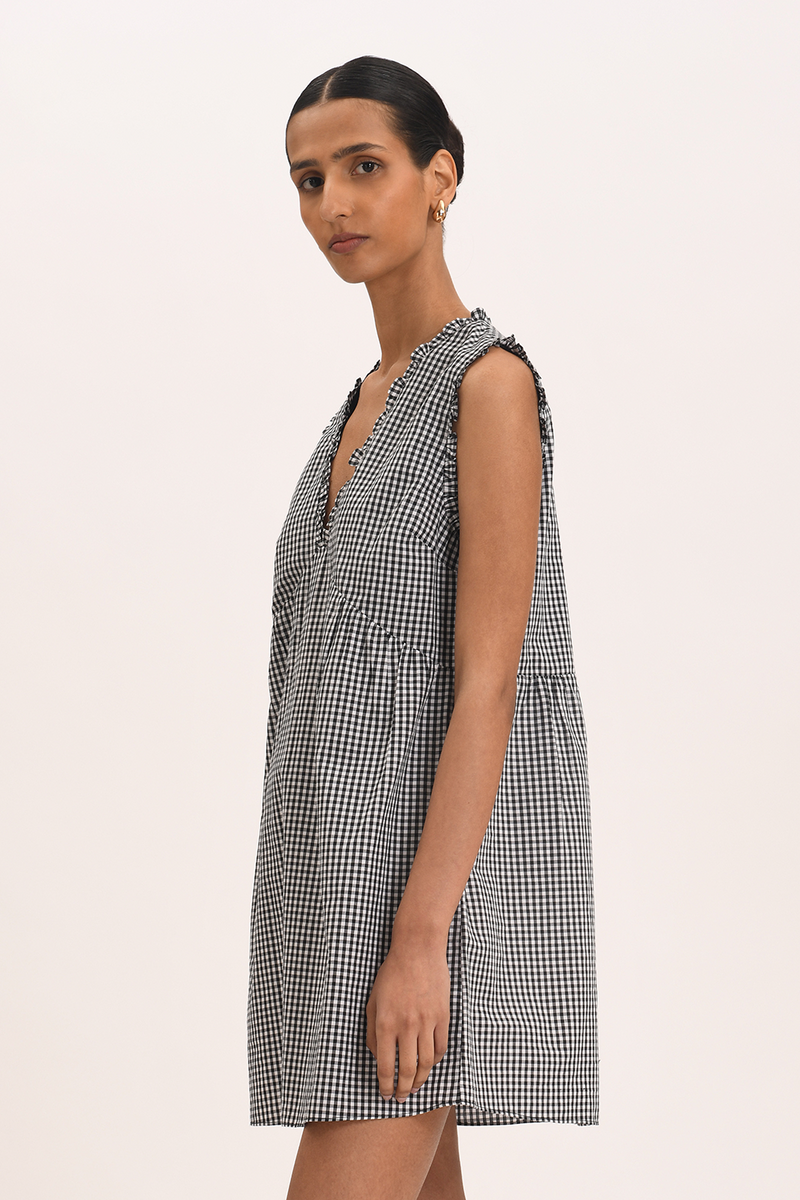Camila Mini Dress - Noir Gingham