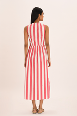 Carlita Midi Dress - Poppy Stripe