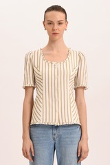Dulce Top - Sage Stripe