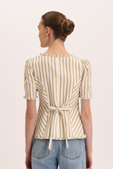Dulce Top - Sage Stripe