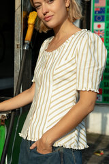 Dulce Top - Sage Stripe