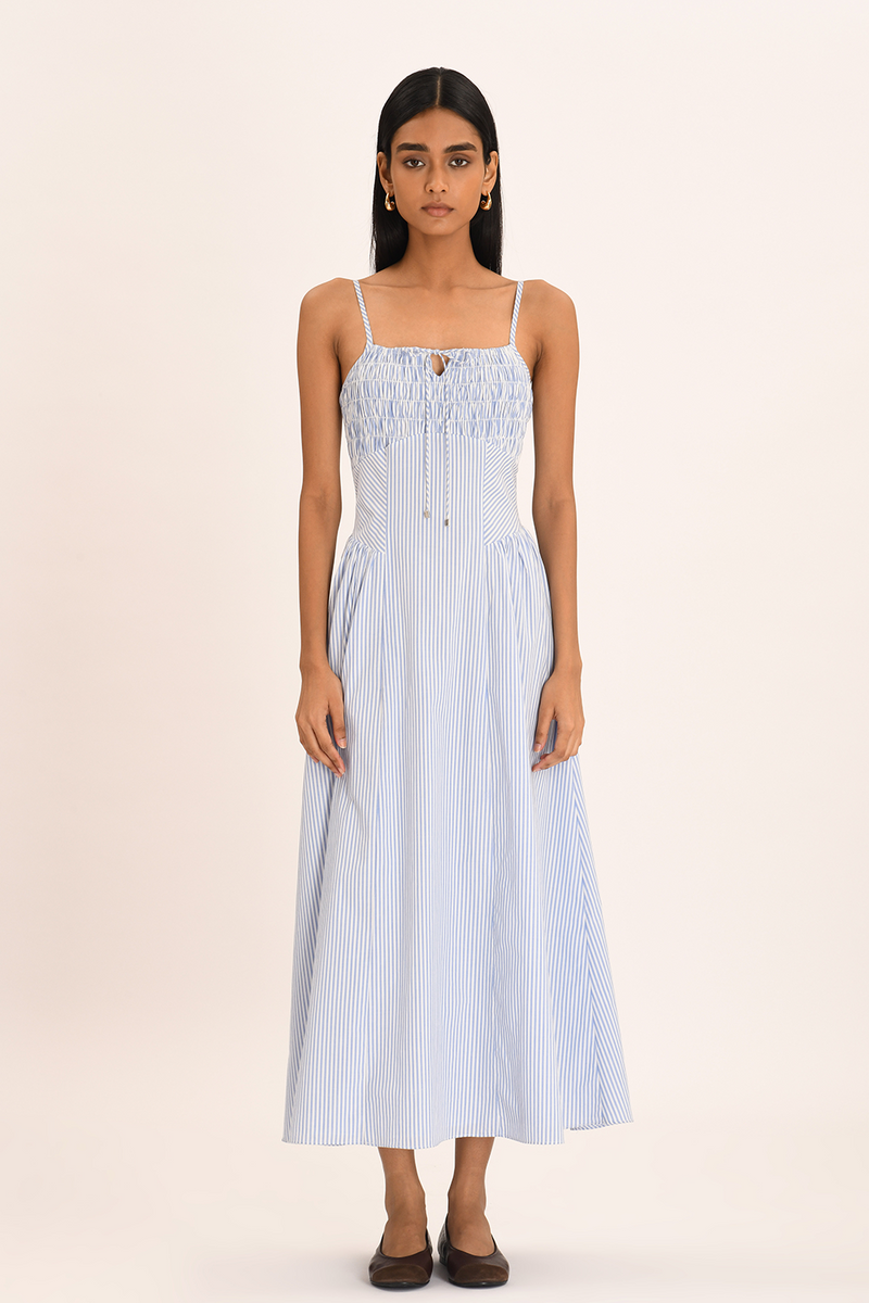 Elise Dress - Seine Stripe