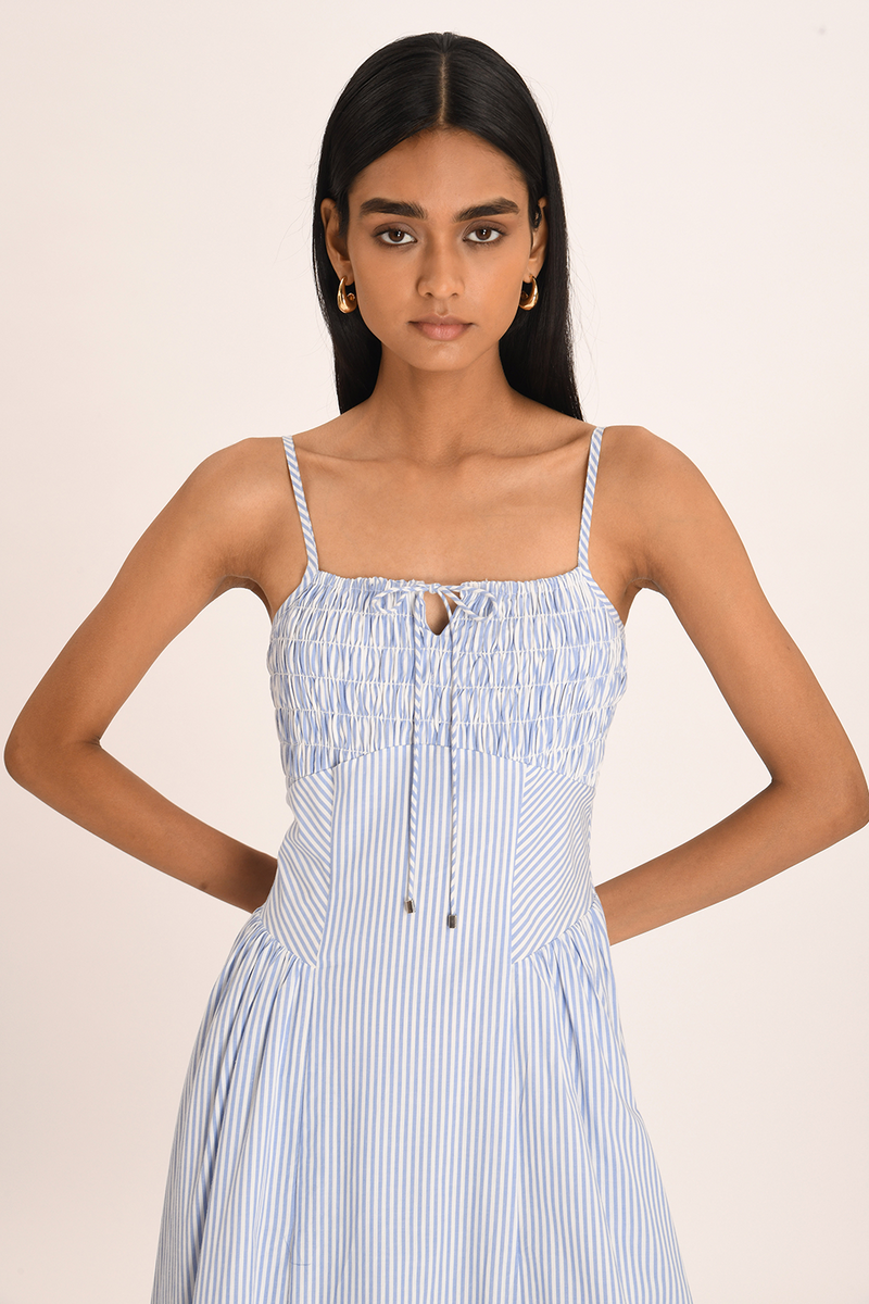 Elise Dress - Seine Stripe