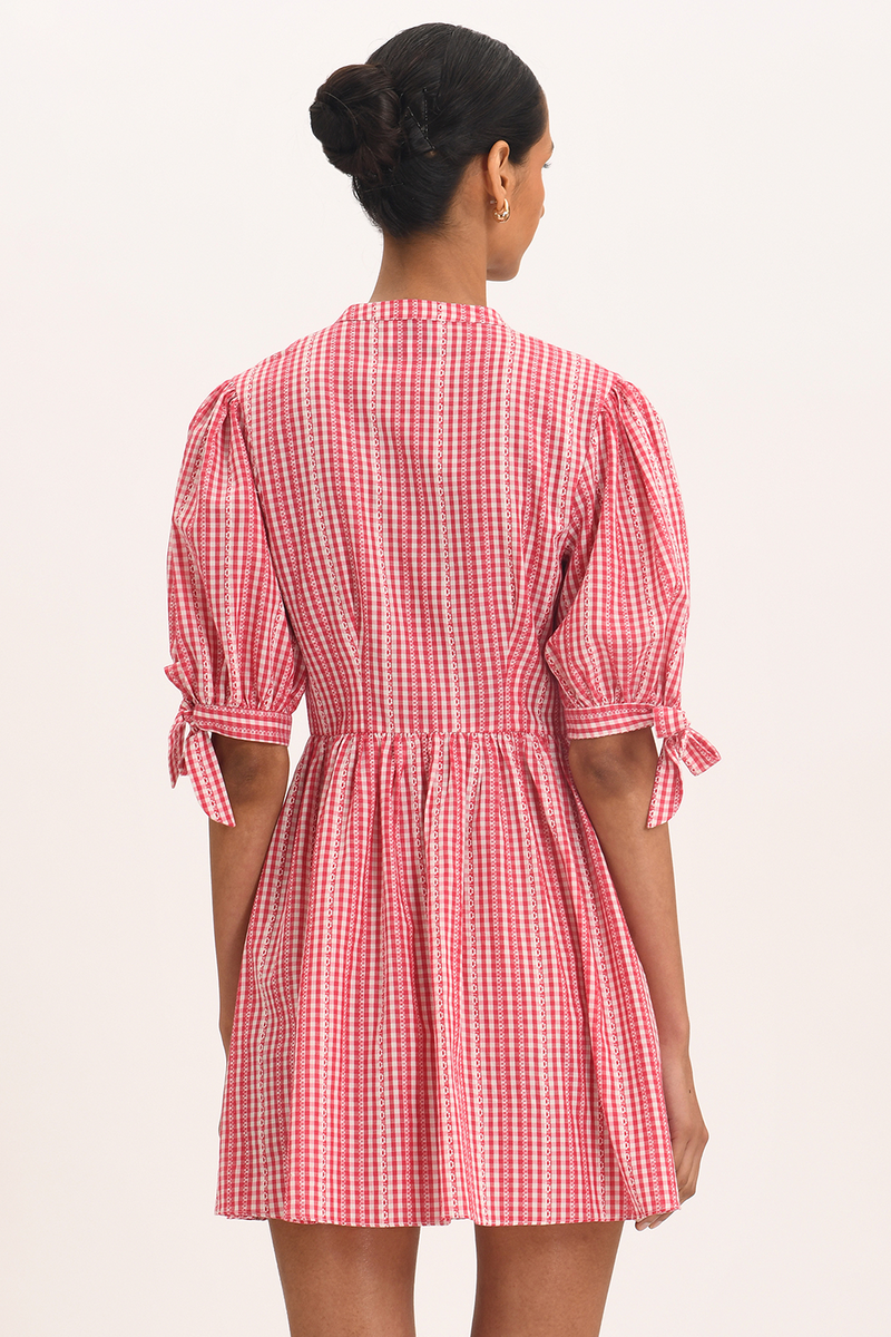 Gisella Dress - Cherry Check
