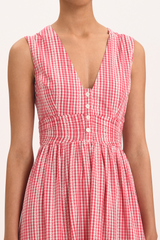 Lia Dress - Cherry Check