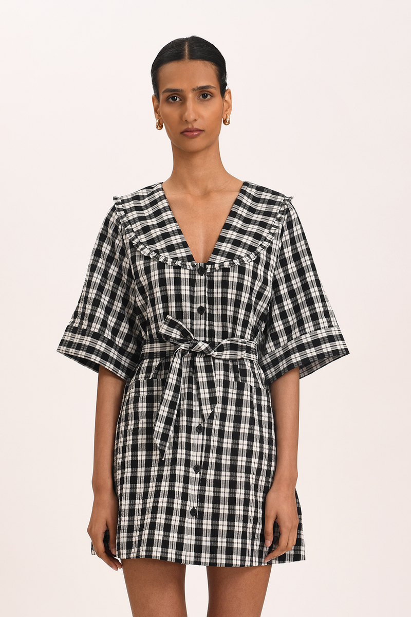 Lucielle Mini Dress - Midnight Check
