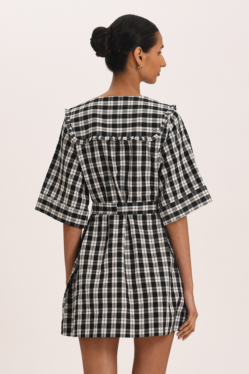 Lucielle Mini Dress - Midnight Check