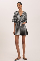 Lucielle Mini Dress - Midnight Check
