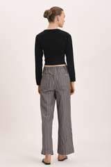 Mia Pant - Liquorice Stripe
