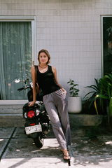 Mia Pant - Liquorice Stripe