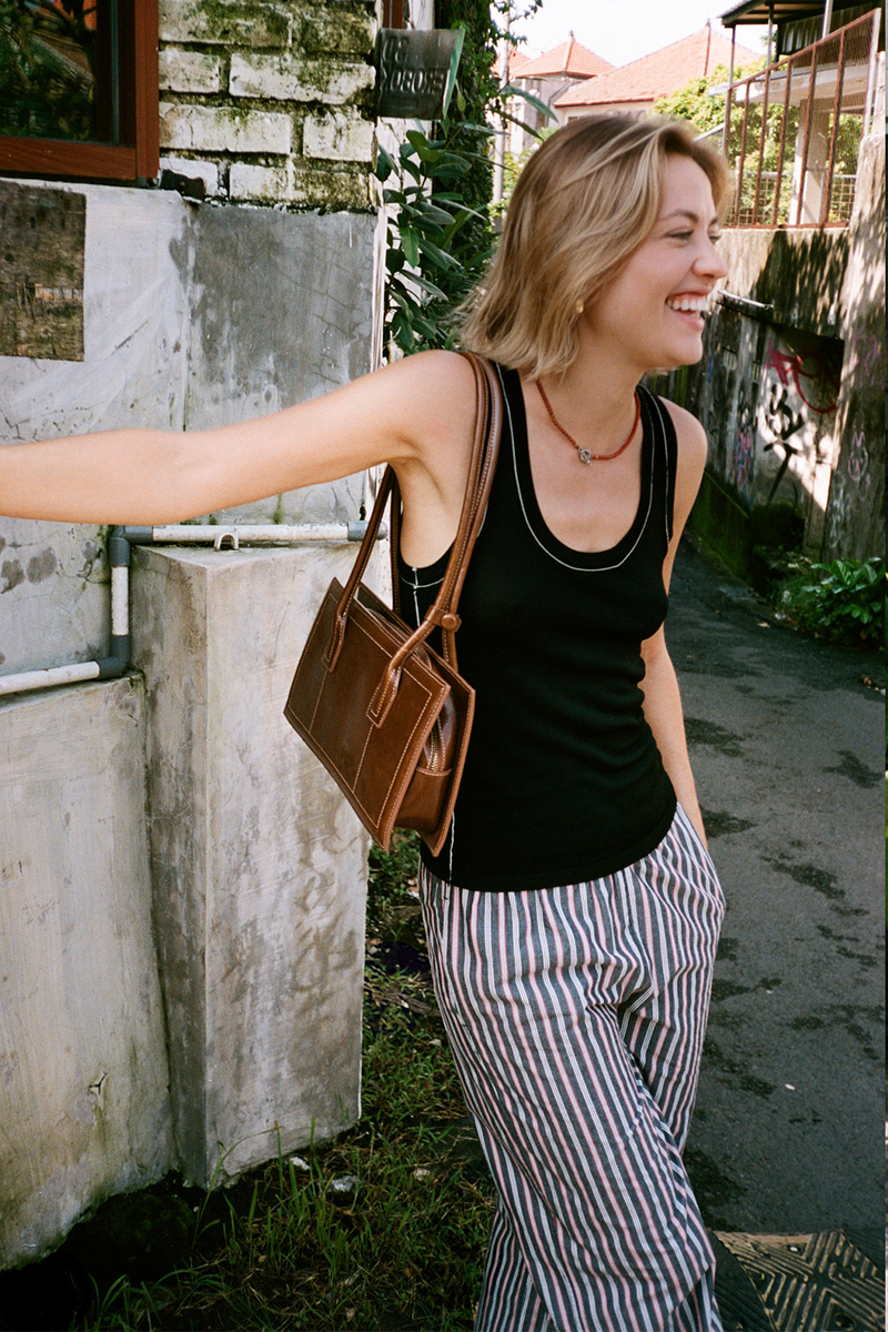 Mia Pant - Liquorice Stripe