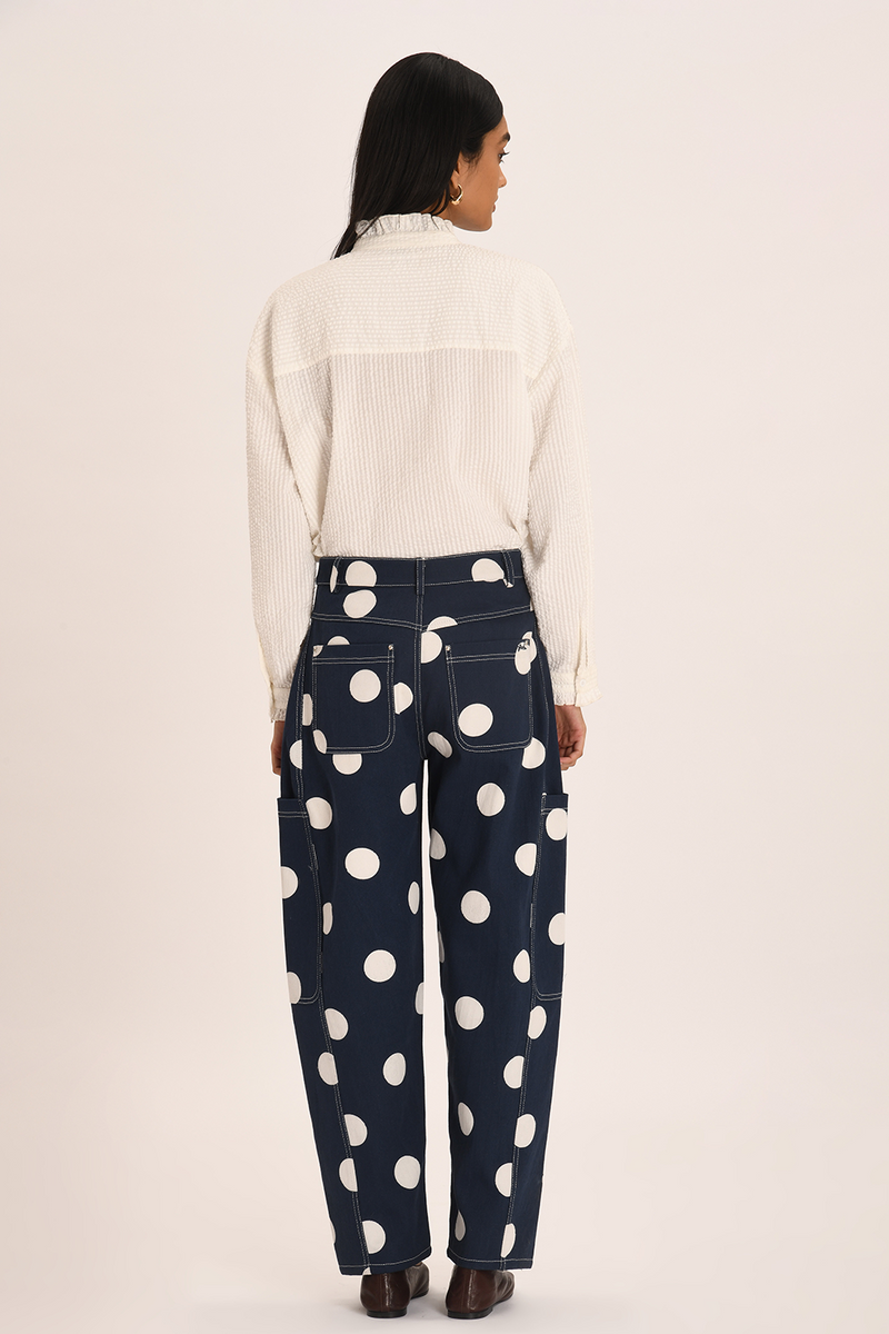 Zelie Pant - Navy Polka