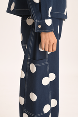Zelie Pant - Navy Polka