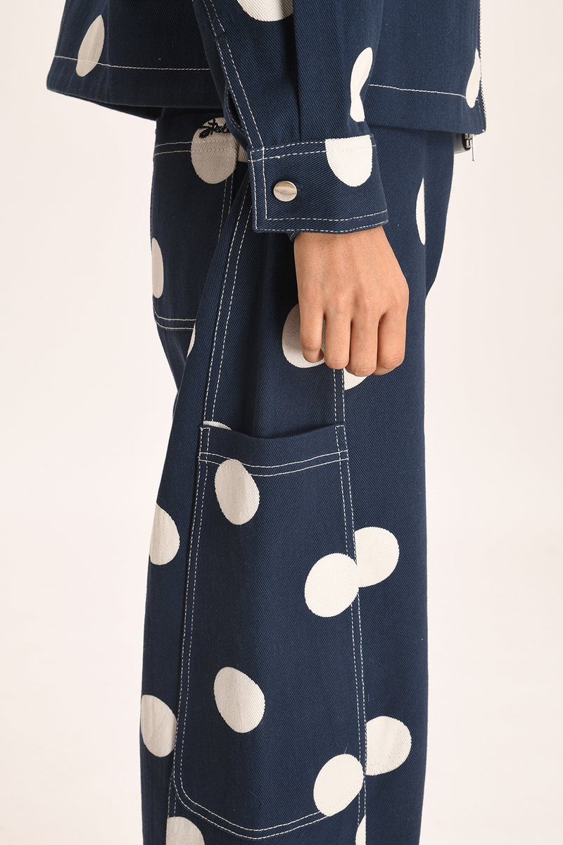 Zelie Pant - Navy Polka